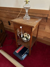 Load image into Gallery viewer, Simple Oak Side Table with Drawer and Lower Shelf