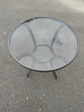 Load image into Gallery viewer, Round Outdoor Glass Top Table – 28" Round x 28.5" Tall