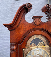 Load image into Gallery viewer, Howard Miller Grandfather Clock – Traditional Cherry Finish with Brass Dial & Pendulum