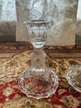 Load image into Gallery viewer, Wara Lead Crystal Candlestick Holders – Pair of 5" Hand-Cut Etched Star Candle Holders, Made in Germany