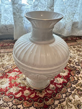 Load image into Gallery viewer, Lenox “Athenian” Ivory Porcelain Vase – 8.5" Tall Embossed Classical Urn with 24K Gold Trim, Made in USA