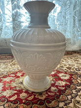 Load image into Gallery viewer, Lenox “Athenian” Ivory Porcelain Vase – 8.5" Tall Embossed Classical Urn with 24K Gold Trim, Made in USA