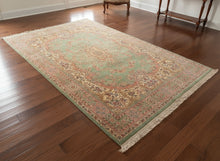 Load image into Gallery viewer, Karastan “Green Medallion Kirman” Wool Rug – 10' x 14'