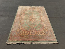 Load image into Gallery viewer, Karastan “Green Medallion Kirman” Wool Rug – 10' x 14'