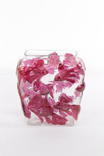 Load image into Gallery viewer, Handcrafted Textured Glass Vase with Pink Koi Fish Design – 9" Tall