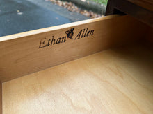 Load image into Gallery viewer, Ethan Allen Georgian Court Nightstand with Glass Top