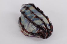 Load image into Gallery viewer, Hand-Blown Art Glass Seashell Sculpture – Swirled Multicolor with Textured Accents