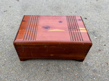 Load image into Gallery viewer, 1940s Cedar Keepsake Box – Hand-Inscribed “1942 Christmas,” 8.5” x 5.5” Trinket Chest