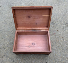 Load image into Gallery viewer, 1940s Cedar Keepsake Box – Hand-Inscribed “1942 Christmas,” 8.5” x 5.5” Trinket Chest