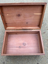 Load image into Gallery viewer, 1940s Cedar Keepsake Box – Hand-Inscribed “1942 Christmas,” 8.5” x 5.5” Trinket Chest