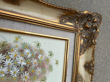 Load image into Gallery viewer, Original Oil Painting on Canvas β Floral Still Life with Daisies in Ornate Gilt Frame, 12" x 18"