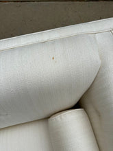 Load image into Gallery viewer, Elegant Ivory Mid-Century Modern Sofa / Couch - New Foam Cushions