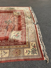 Load image into Gallery viewer, Large 14' x 10' Vintage Chinese Hand-Tufted Wool Area Rug – Peach, Ivory & Floral Medallion Design
