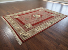 Load image into Gallery viewer, Large 14' x 10' Vintage Chinese Hand-Tufted Wool Area Rug – Peach, Ivory & Floral Medallion Design
