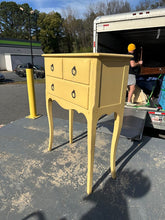 Load image into Gallery viewer, Elegant Yellow Console Table with Long Cabriole Legs