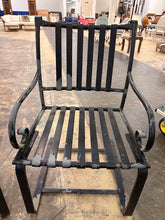 Load image into Gallery viewer, Iron and Rock Wrought Iron Spring Rocking Patio Chairs Set of 2 Black
