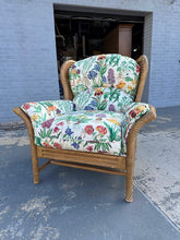 Load image into Gallery viewer, Lane Venture Rattan Lounge Chair with Botanical Upholstery