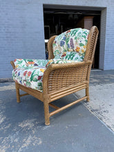 Load image into Gallery viewer, Lane Venture Rattan Lounge Chair with Botanical Upholstery