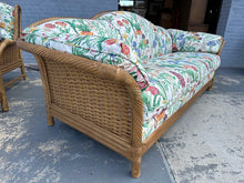 Load image into Gallery viewer, Lane Venture Floral Upholstered Rattan Sofa