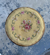 Load image into Gallery viewer, Antique Victorian Piano / Organ Stool – Adjustable Height – Cast Iron Claw Feet – Needlepoint Seat