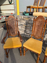 Load image into Gallery viewer, Thomasville Segovia Dining Set – Table w/ 2 Leaves + 8 Cane-Back Chairs (Spanish Mediterranean Style)