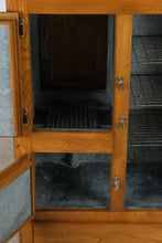 Load image into Gallery viewer, Antique Oak Ice Box Four Door Zinc Lined Refrigerator Original Hardware