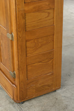 Load image into Gallery viewer, Antique Oak Ice Box Four Door Zinc Lined Refrigerator Original Hardware