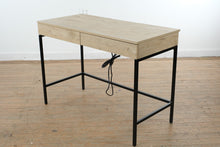 Load image into Gallery viewer, Threshold Loring Oak Writing Desk with USB Charging and Drawers