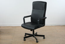 Load image into Gallery viewer, IKEA MILLBERGET Black Swivel Office Chair Adjustable Height Task Chair