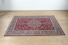 Load image into Gallery viewer, Imperial Heirloom Wine & Navy Traditional Area Rug – 5'5" x 7'7"
