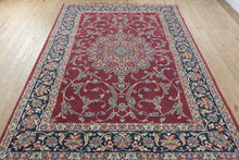 Load image into Gallery viewer, Imperial Heirloom Wine & Navy Traditional Area Rug – 5'5" x 7'7"