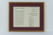 Load image into Gallery viewer, 1945 Instrument of Surrender Framed Document Print Douglas MacArthur Tokyo Bay