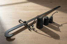 Load image into Gallery viewer, Antique Steelyard Balance Scale 200 Pound Double Sided Beam With 3 Weights