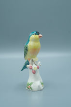Load image into Gallery viewer, Italian Porcelain Greenfinch Figurine – Hand Painted – 6.75" Tall