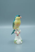 Load image into Gallery viewer, Italian Porcelain Greenfinch Figurine – Hand Painted – 6.75" Tall