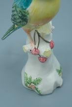 Load image into Gallery viewer, Italian Porcelain Greenfinch Figurine – Hand Painted – 6.75" Tall