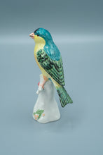 Load image into Gallery viewer, Italian Porcelain Greenfinch Figurine – Hand Painted – 6.75" Tall