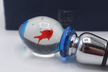 Load image into Gallery viewer, Italian Art Glass Red Fish Aquarium Wine Bottle Stopper Gift Box