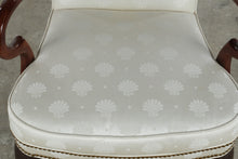 Load image into Gallery viewer, Traditional Mahogany Queen Anne Accent Armchair with Shell Pattern Upholstery