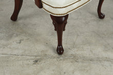 Load image into Gallery viewer, Traditional Mahogany Queen Anne Accent Armchair with Shell Pattern Upholstery