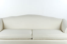 Load image into Gallery viewer, Traditional Curved Back Ivory Upholstered Sofa with Skirted Base