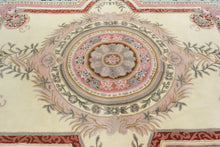 Load image into Gallery viewer, Ivory Rug with Center Medallion – Hand-Woven Wool – 8' x 11'