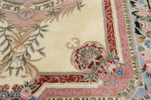 Load image into Gallery viewer, Ivory Rug with Center Medallion – Hand-Woven Wool – 8' x 11'