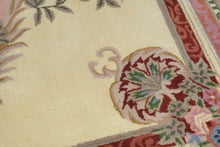 Load image into Gallery viewer, Ivory Rug with Center Medallion – Hand-Woven Wool – 8' x 11'