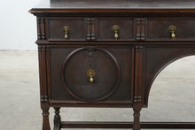Load image into Gallery viewer, Antique W.A. Hathaway Jacobean Dark Wood Buffet Sideboard