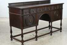 Load image into Gallery viewer, Antique W.A. Hathaway Jacobean Dark Wood Buffet Sideboard