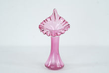 Load image into Gallery viewer, Fenton Cranberry Opalescent Jack In The Pulpit Vase 12 Inch Tall