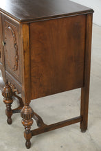 Load image into Gallery viewer, Vintage Jacobean Style Walnut Buffet Sideboard Server Cabinet - Online Only