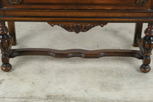 Load image into Gallery viewer, Jacobean Revival Walnut China Cabinet Display Cabinet with Carved Glass Door - Online Only