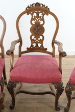 Load image into Gallery viewer, Antique Renaissance Revival Dining Set Circa 1910–1925 with 6 Chairs and Leaves